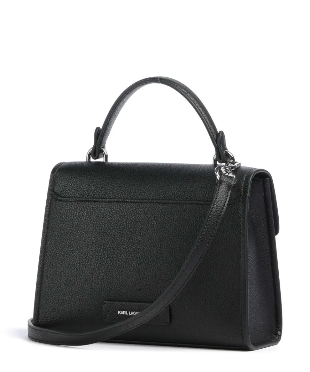 K/Ikon Handtasche Lederimitat schwarz