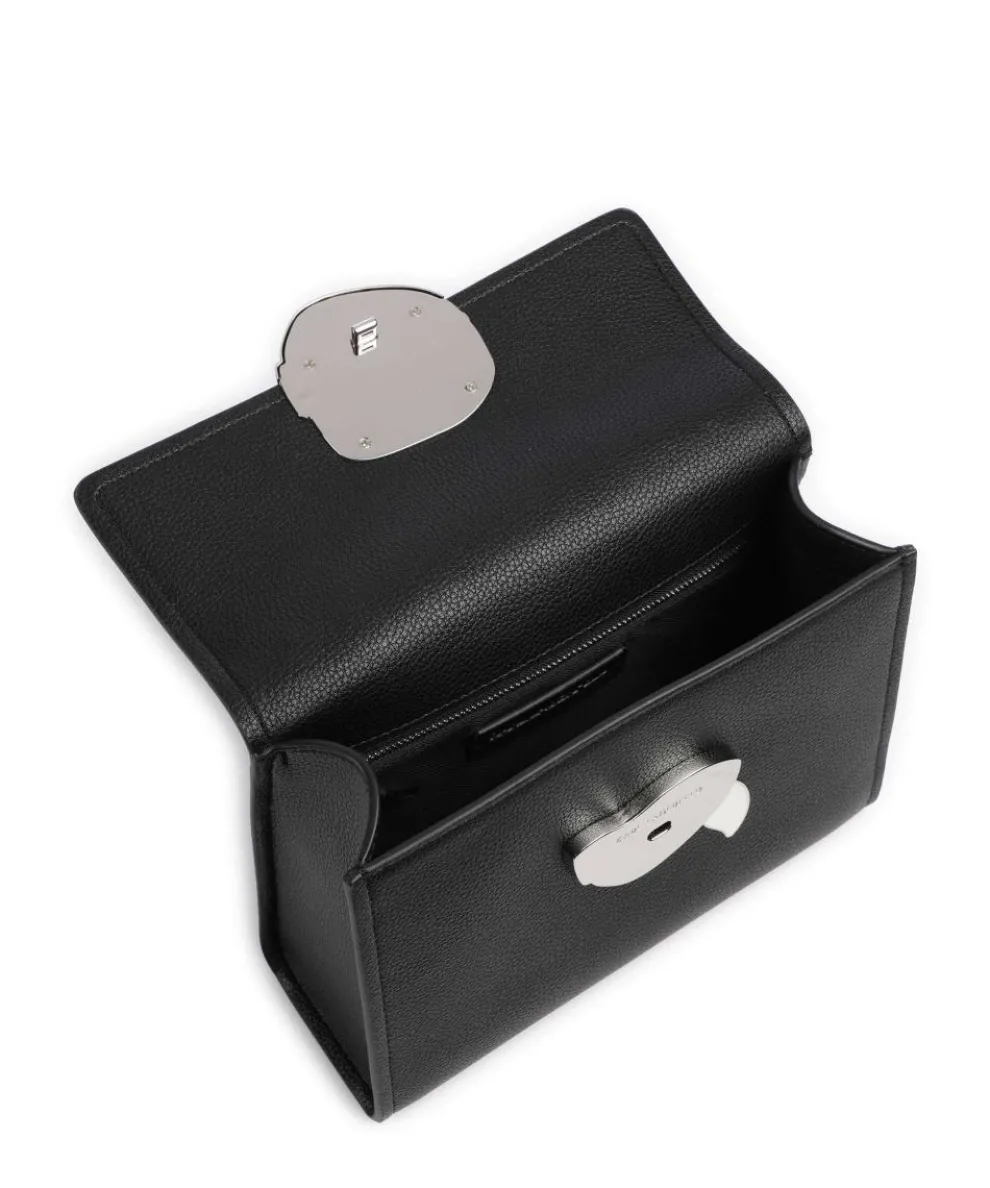 K/Ikon Handtasche Lederimitat schwarz