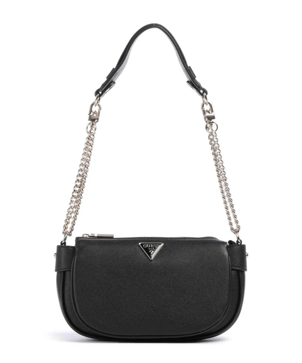 Fedora Schultertasche Lederimitat schwarz