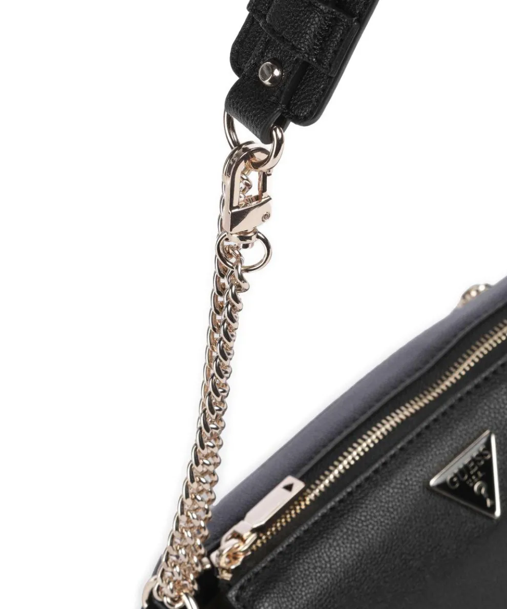 Fedora Schultertasche Lederimitat schwarz