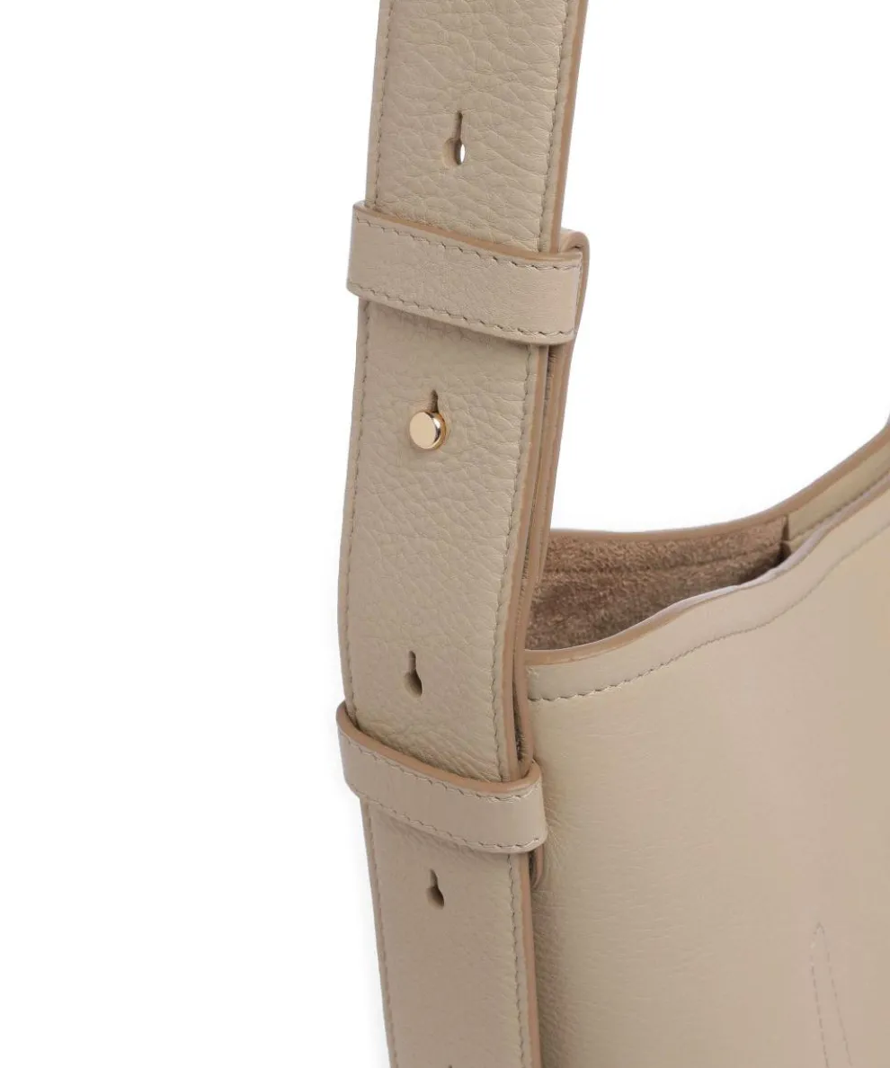 Bathurst Mews Beuteltasche genarbtes Rindsleder beige