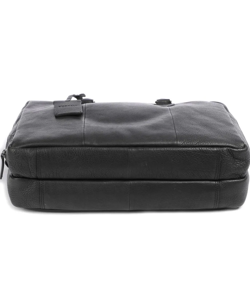 Antique Avery Aktentasche 15″ genarbtes Leder schwarz