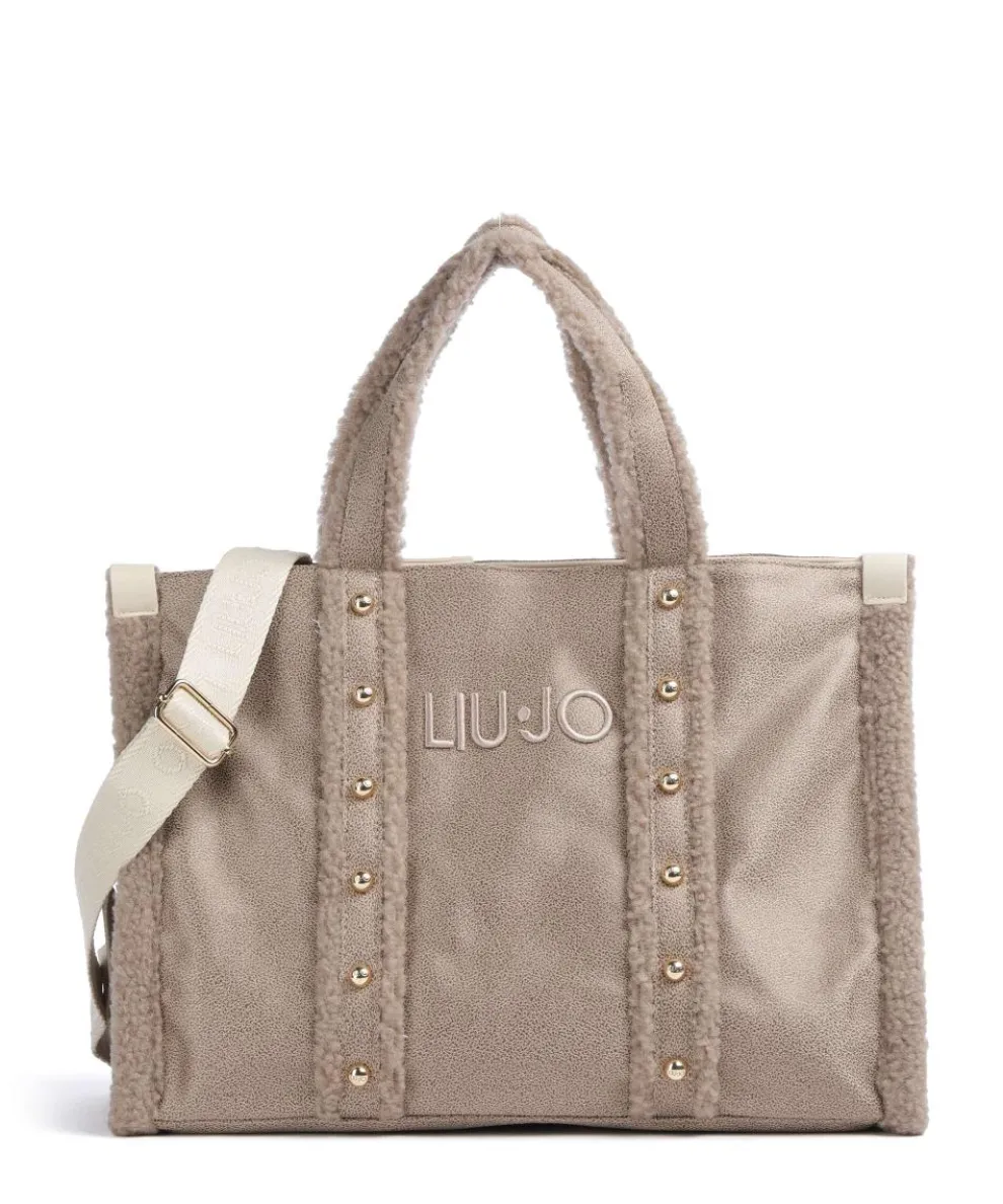 L Shopper Lederimitat hellbraun