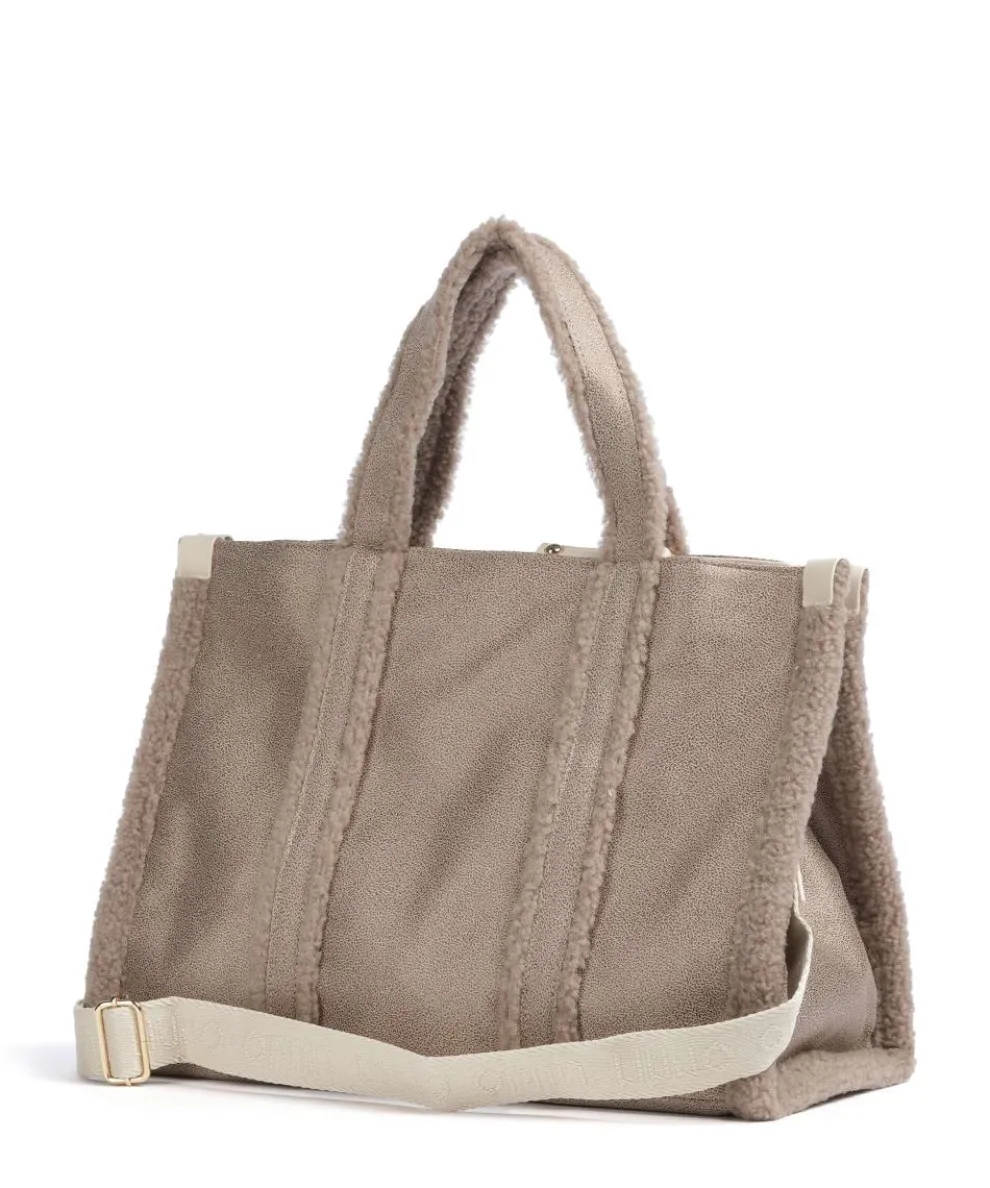 L Shopper Lederimitat hellbraun