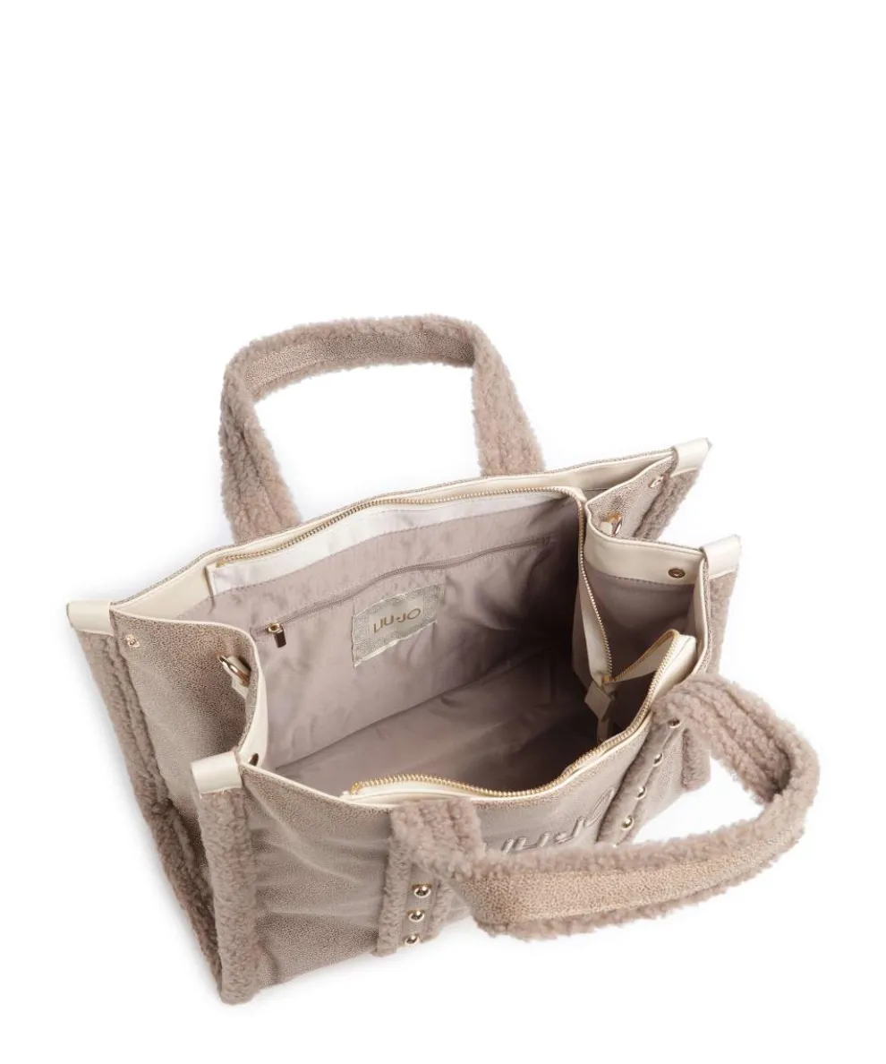 L Shopper Lederimitat hellbraun