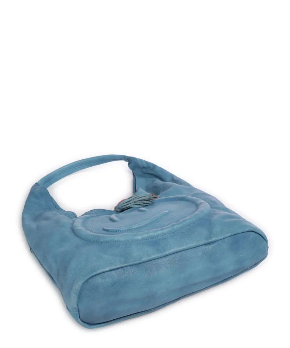 Lachnerstrasse 5 Shopper genarbtes Rindsleder blau