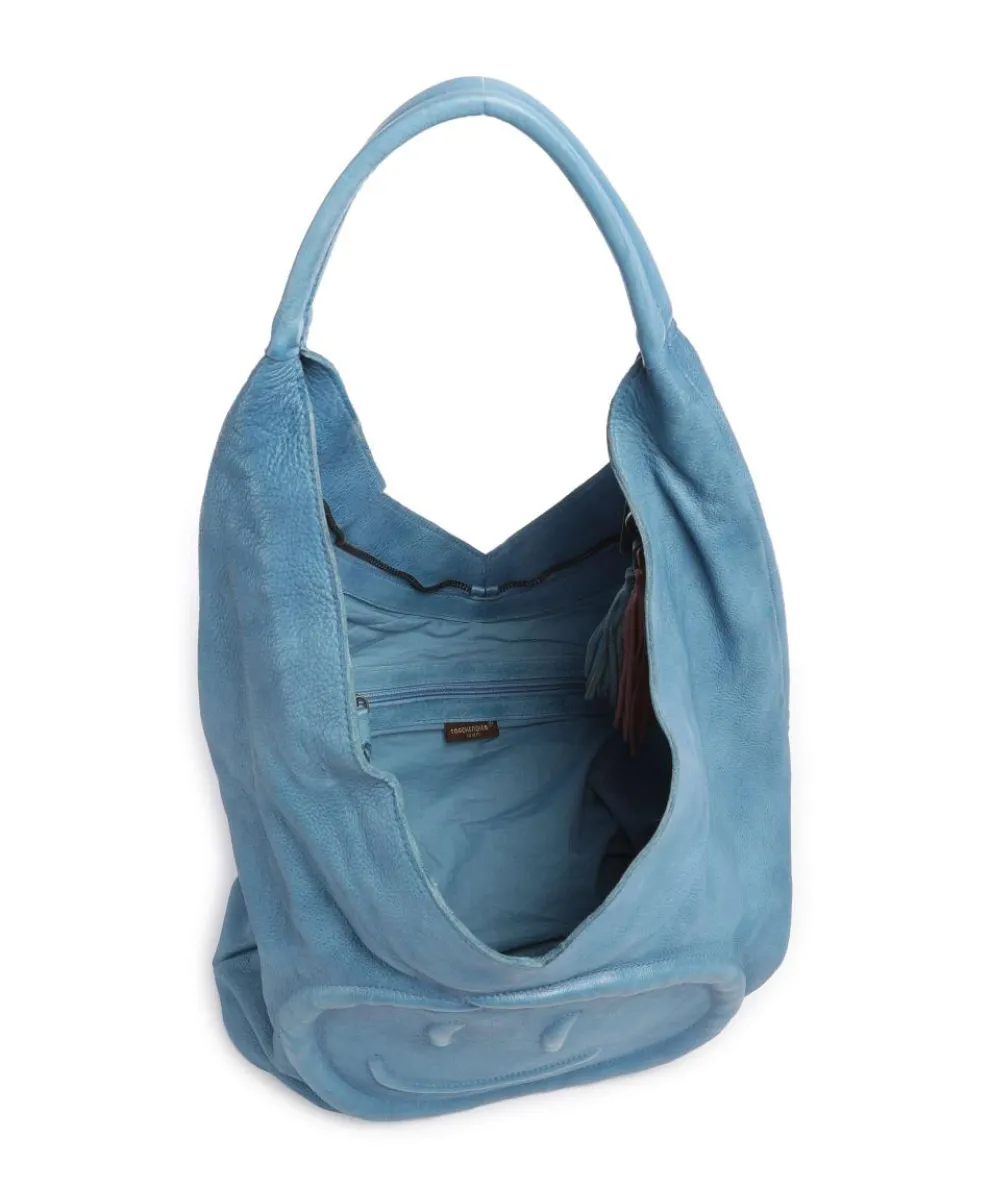 Lachnerstrasse 5 Shopper genarbtes Rindsleder blau