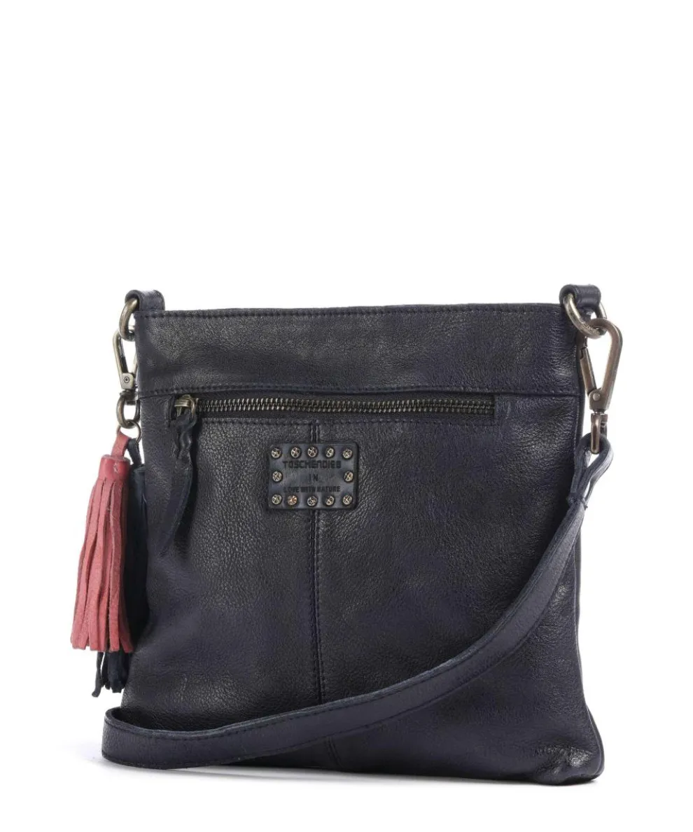 Lachnerstrasse 4 Umhängetasche genarbtes Rindsleder navy