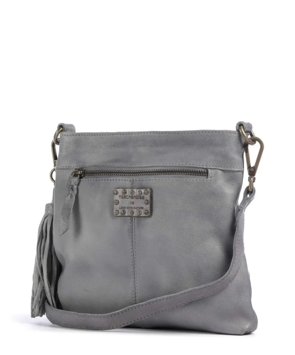 Lachnerstrasse 4 Umhängetasche genarbtes Rindsleder grau