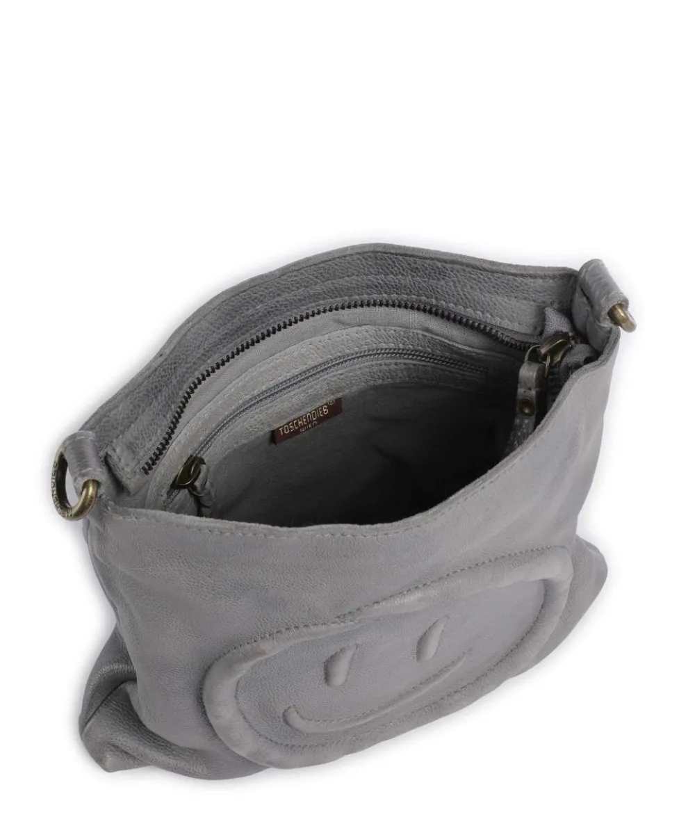 Lachnerstrasse 4 Umhängetasche genarbtes Rindsleder grau