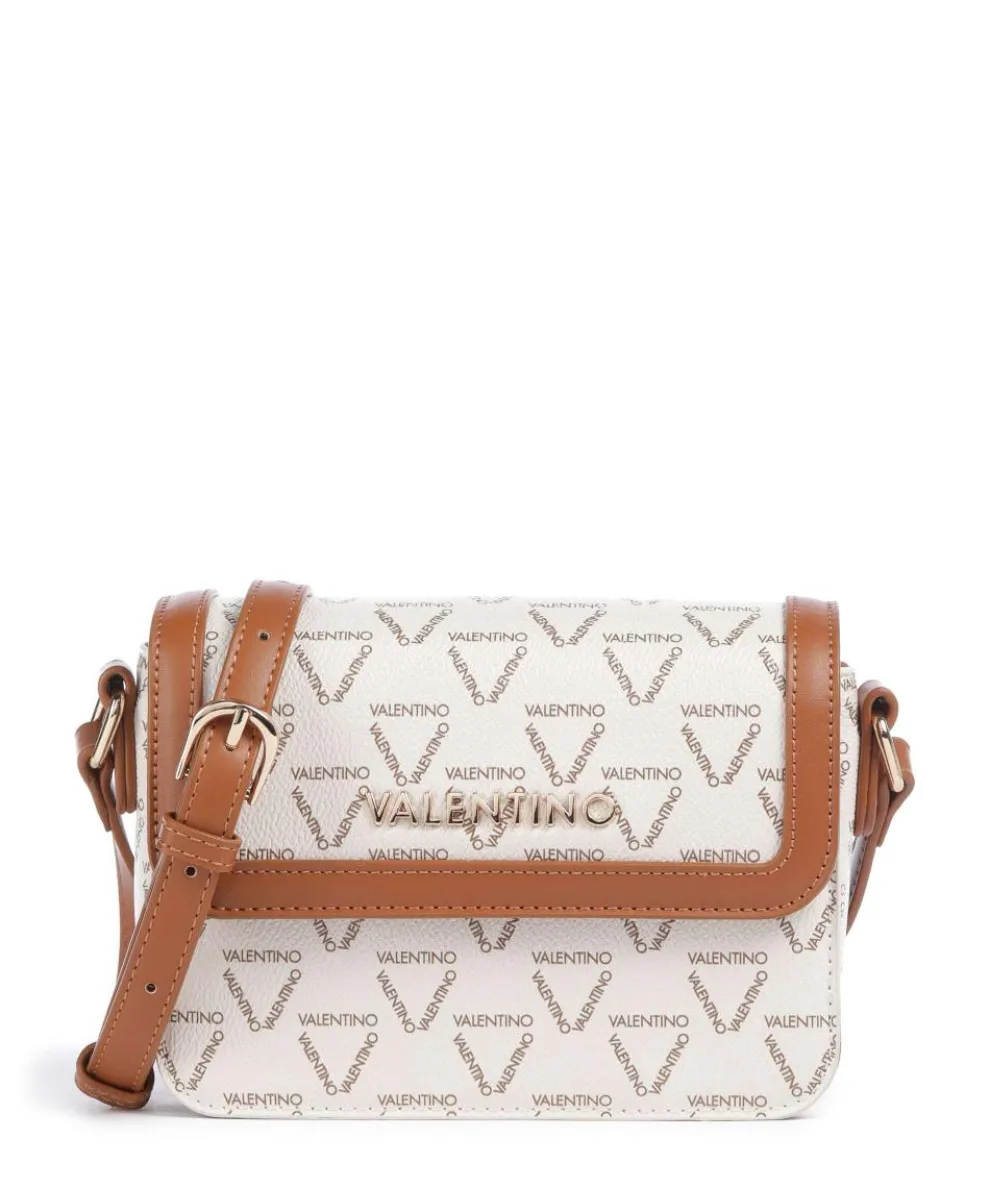 Lady Re Umhängetasche Lederimitat weiß/braun