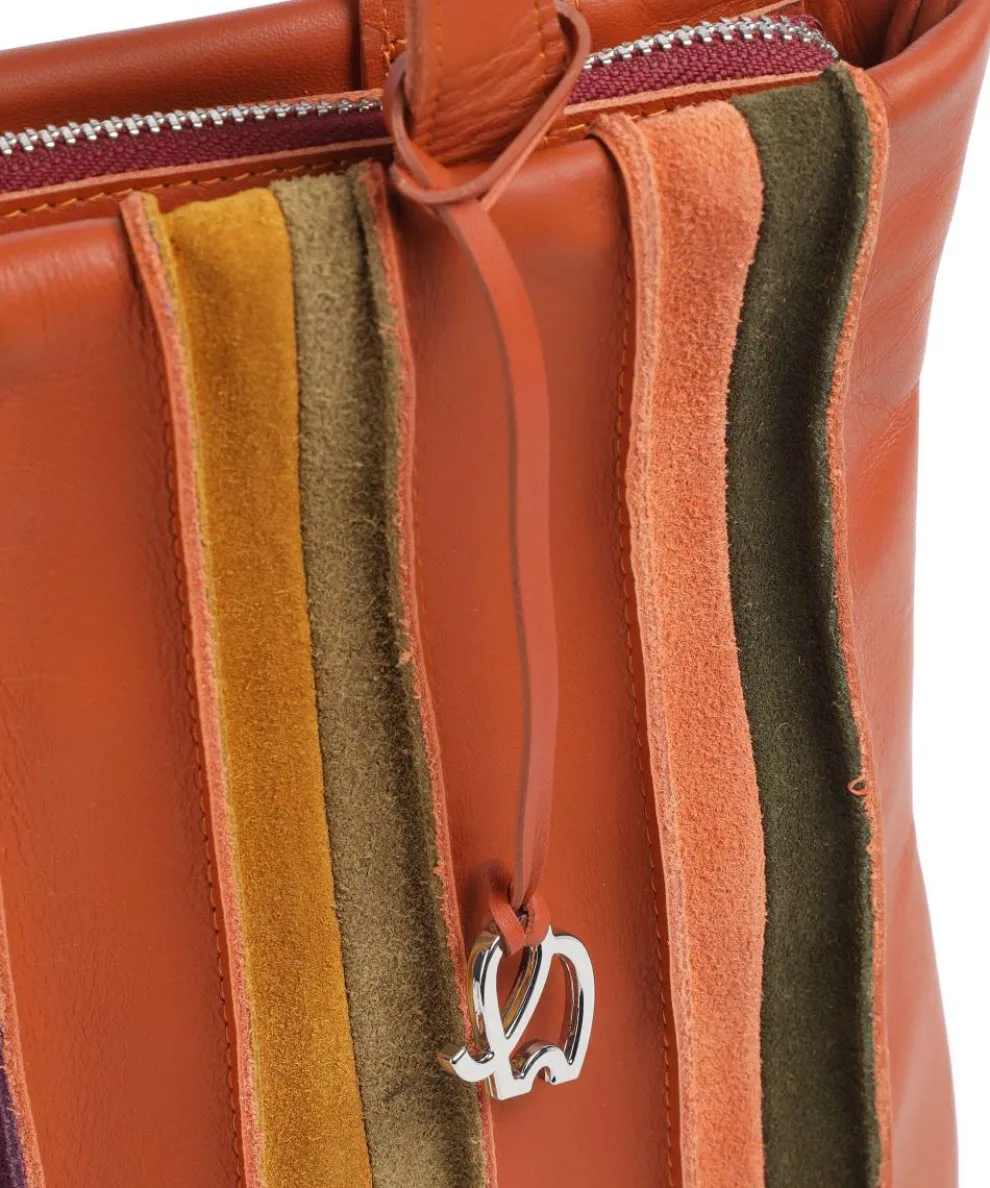 Laguna Shopper Nappaleder, Veloursleder terrakotta