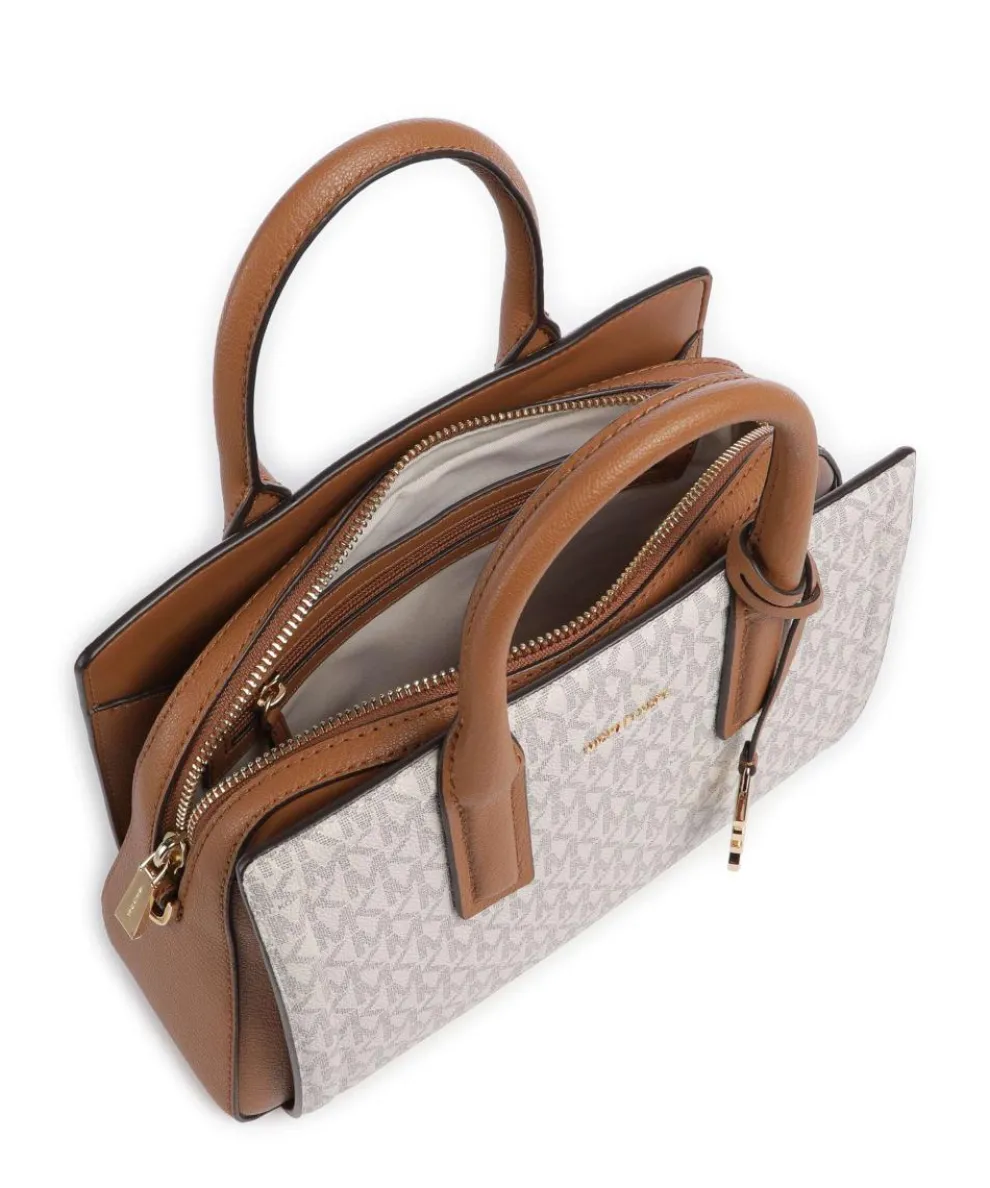 Laila Handtasche Canvas elfenbein/braun