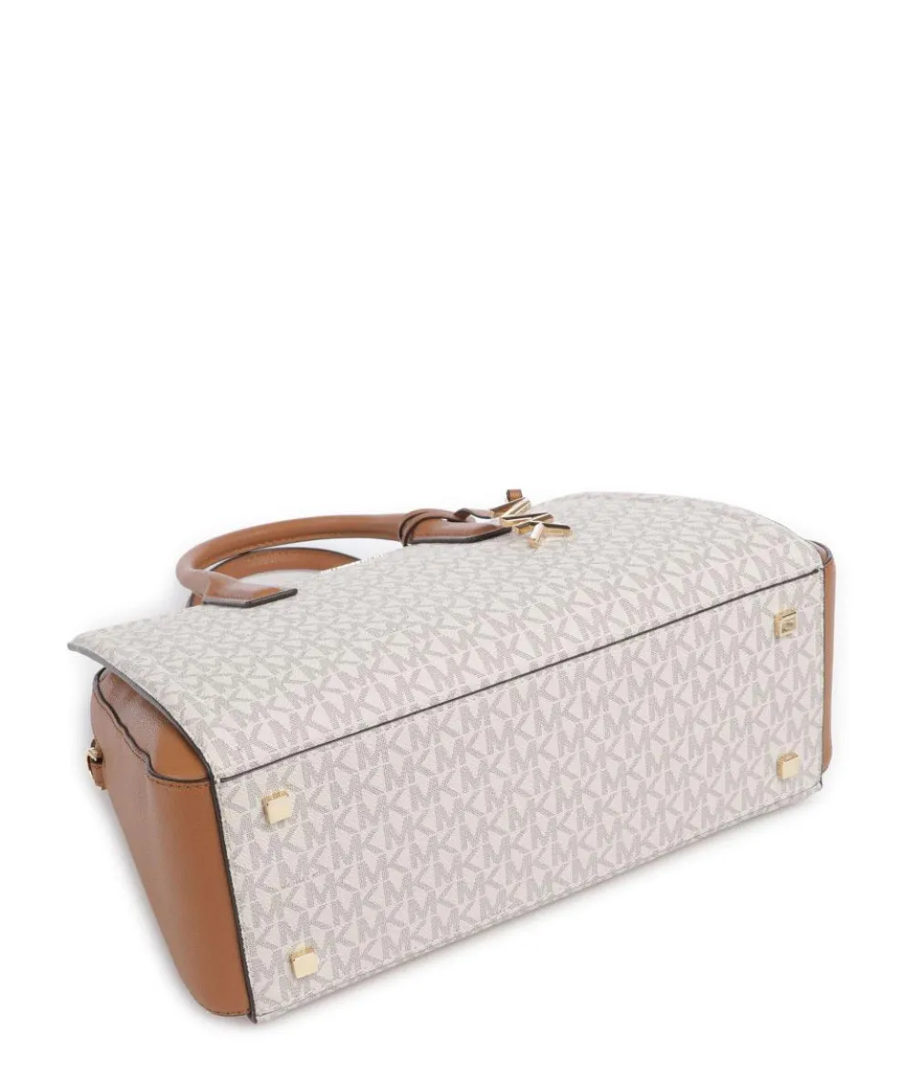 Laila Handtasche Canvas elfenbein/braun