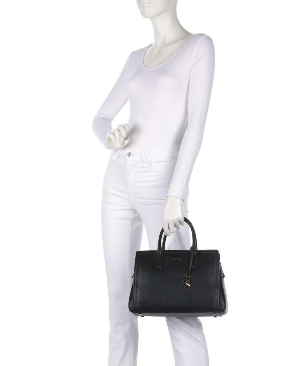 Laila Handtasche genarbtes Rindsleder schwarz