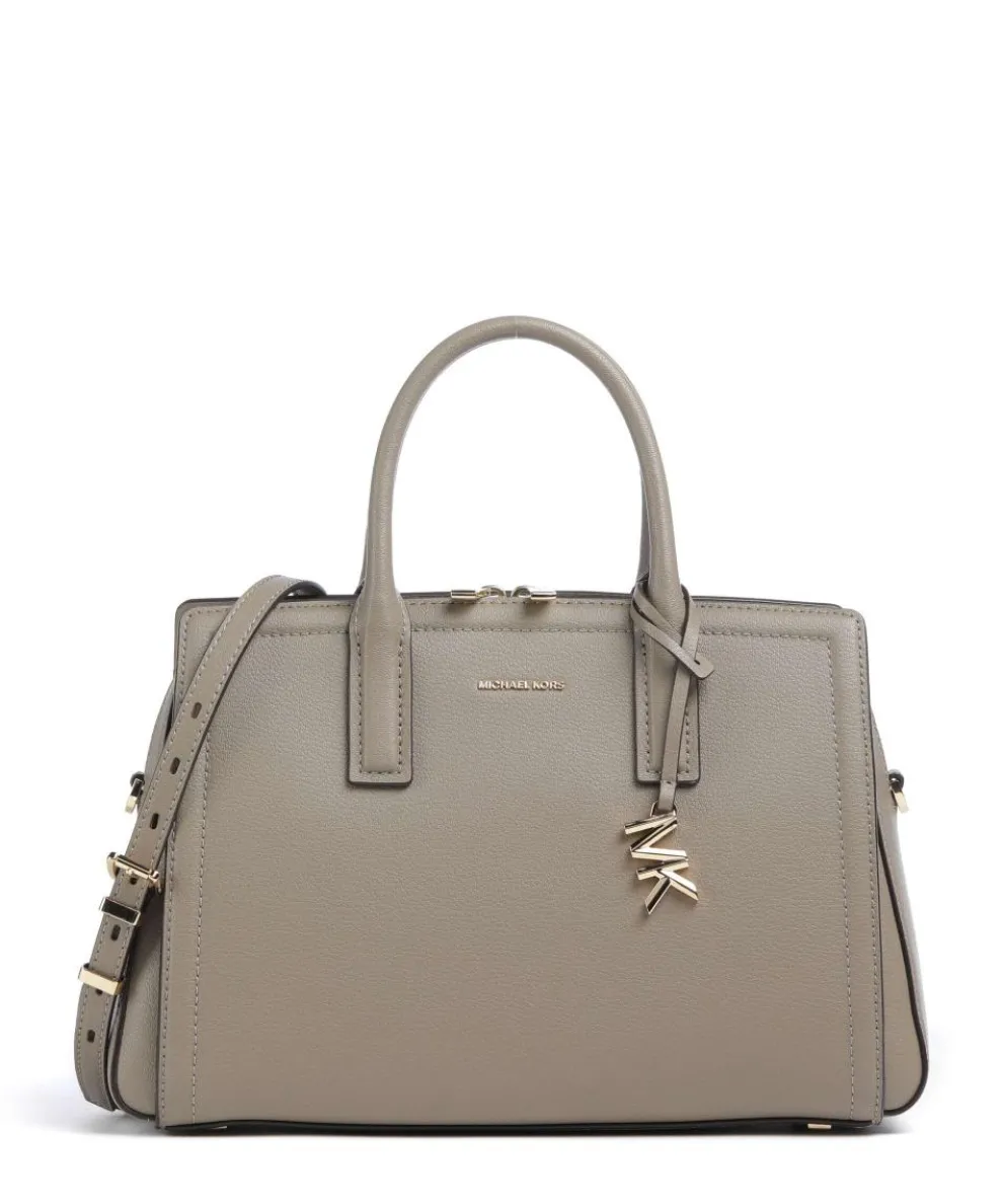 Laila Handtasche genarbtes Rindsleder taupe
