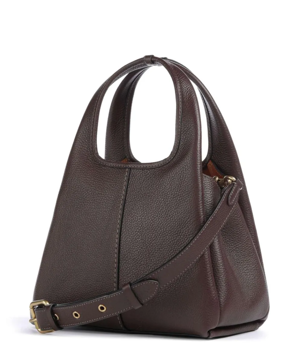 Lana 23 Handtasche genarbtes Leder dunkelbraun