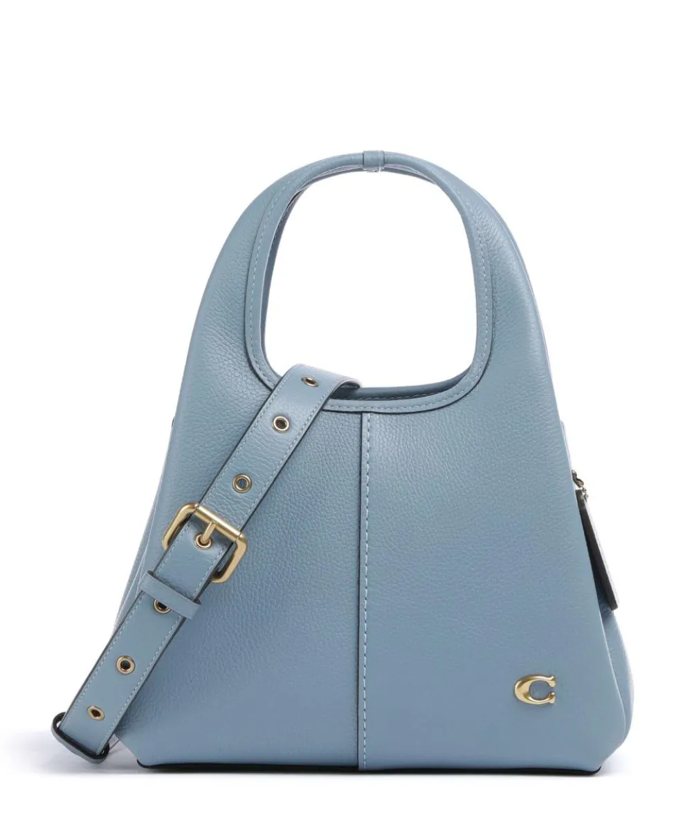 Lana 23 Handtasche genarbtes Leder hellblau