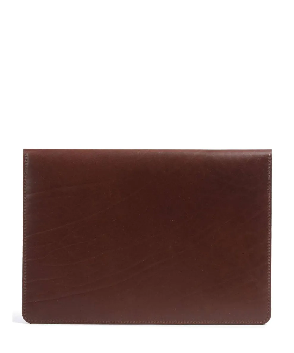 Laptophülle 13″ fein genarbtes Rindsleder dunkelbraun