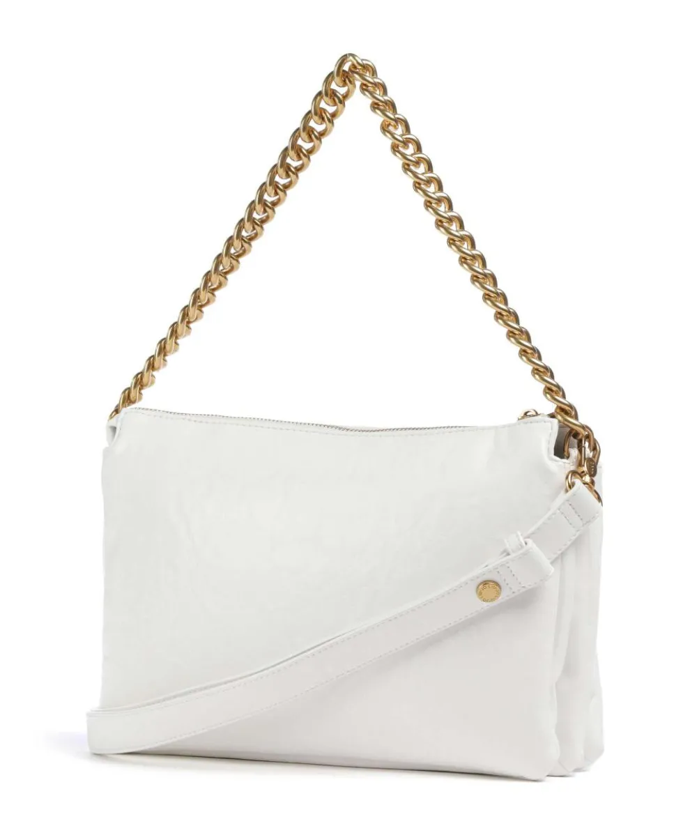 Lapuffy Schultertasche Lederimitat weiß