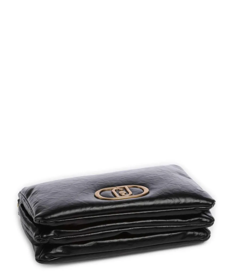 Lapuffy Schultertasche Lederimitat schwarz