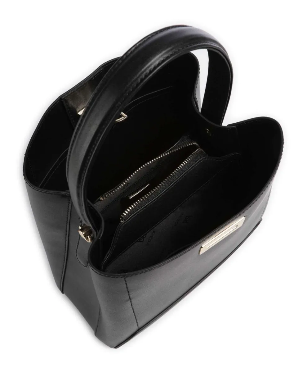 Laurie Handtasche fein genarbtes Leder schwarz