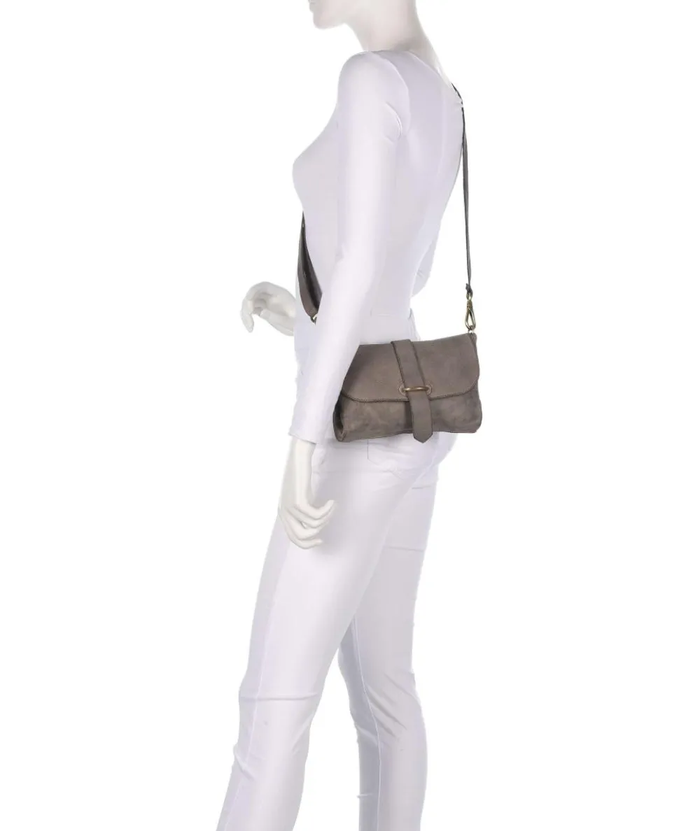 Umhängetasche fein genarbtes Rindsleder grau