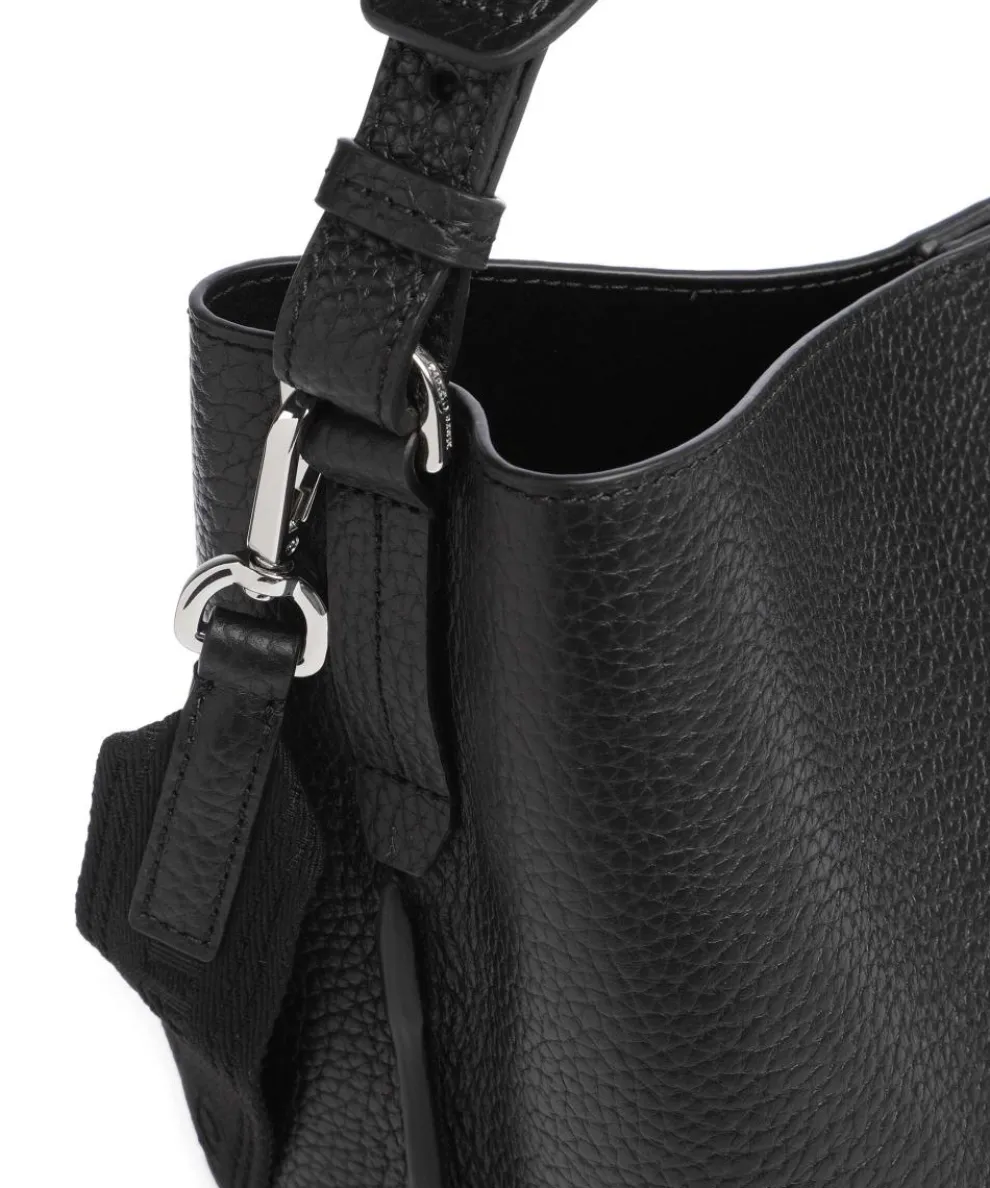 Brinja M Beuteltasche genarbtes Rindsleder schwarz