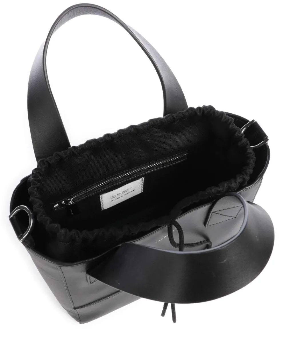 Leather Classics Cecilia Handtasche fein genarbtes Leder schwarz