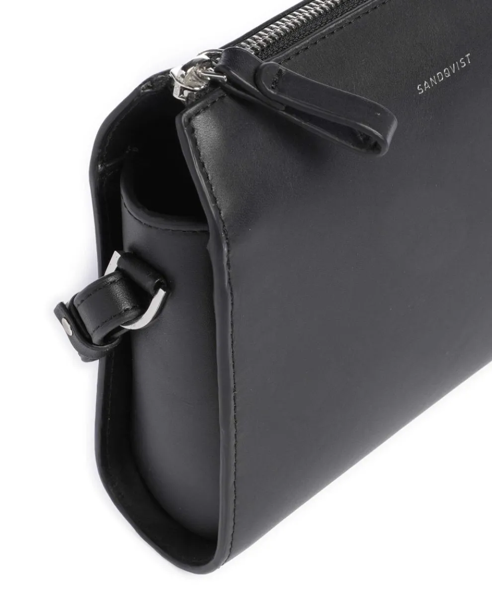 Leather Classics Frances Umhängetasche fein genarbtes Rindsleder schwarz