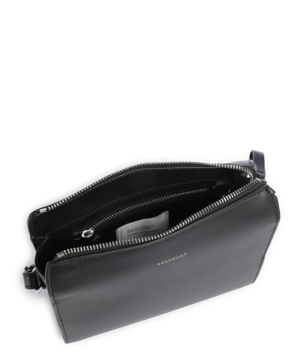 Leather Classics Frances Umhängetasche fein genarbtes Rindsleder schwarz