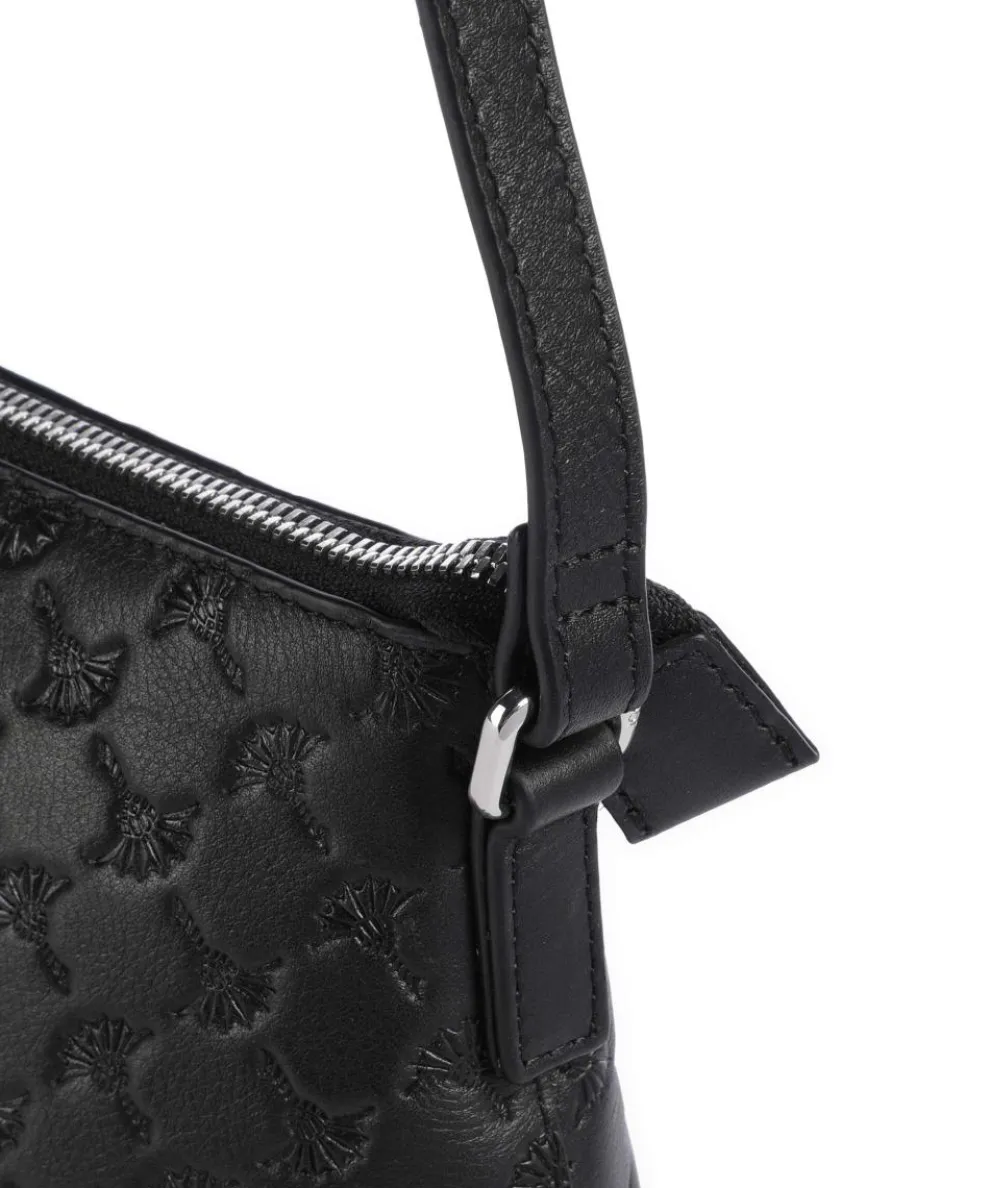 Leggero Stampa Karlie Umhängetasche geprägtes Kalbsleder schwarz