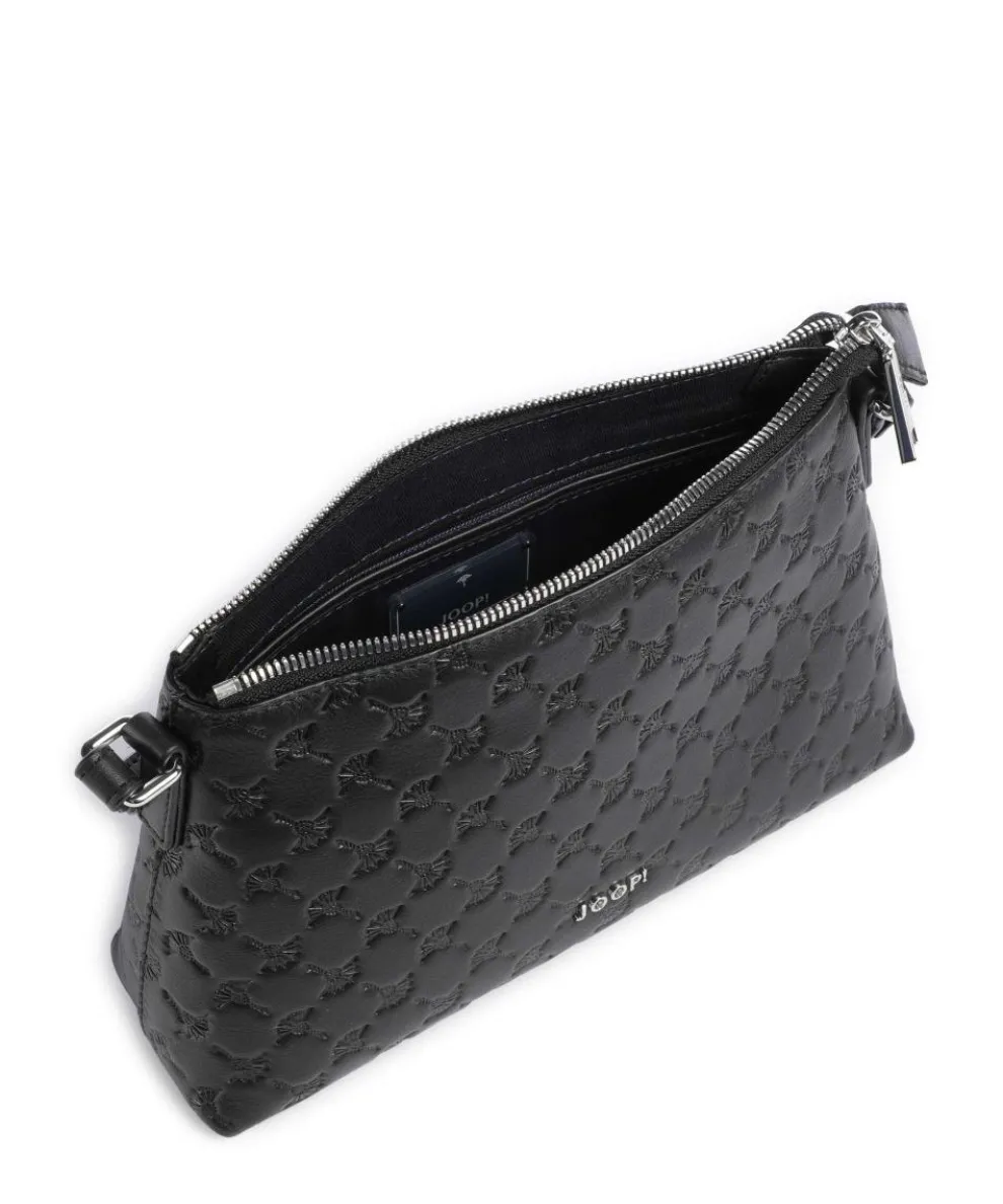 Leggero Stampa Karlie Umhängetasche geprägtes Kalbsleder schwarz