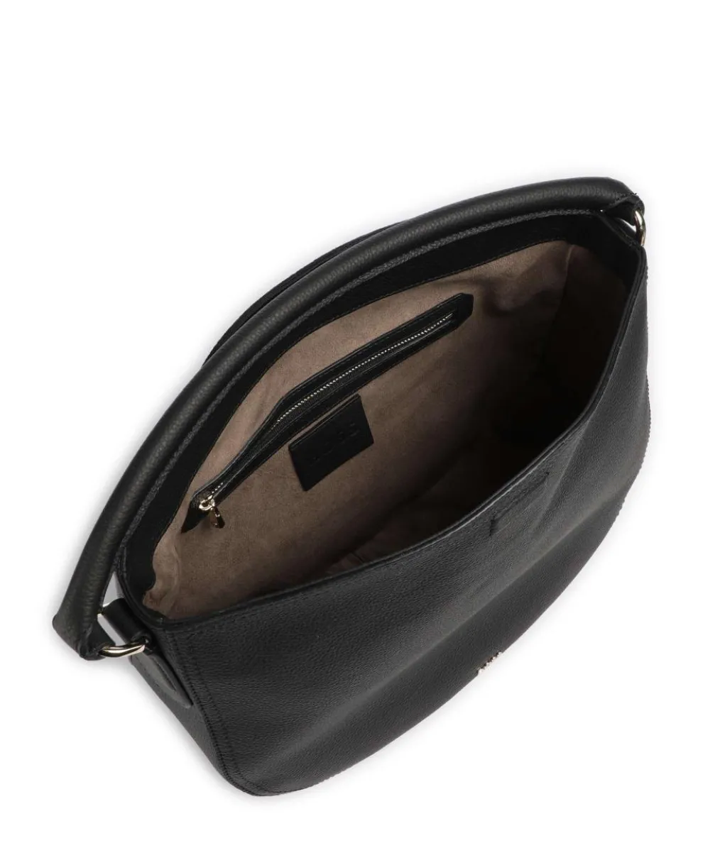 Lenah Beuteltasche genarbtes Rindsleder schwarz