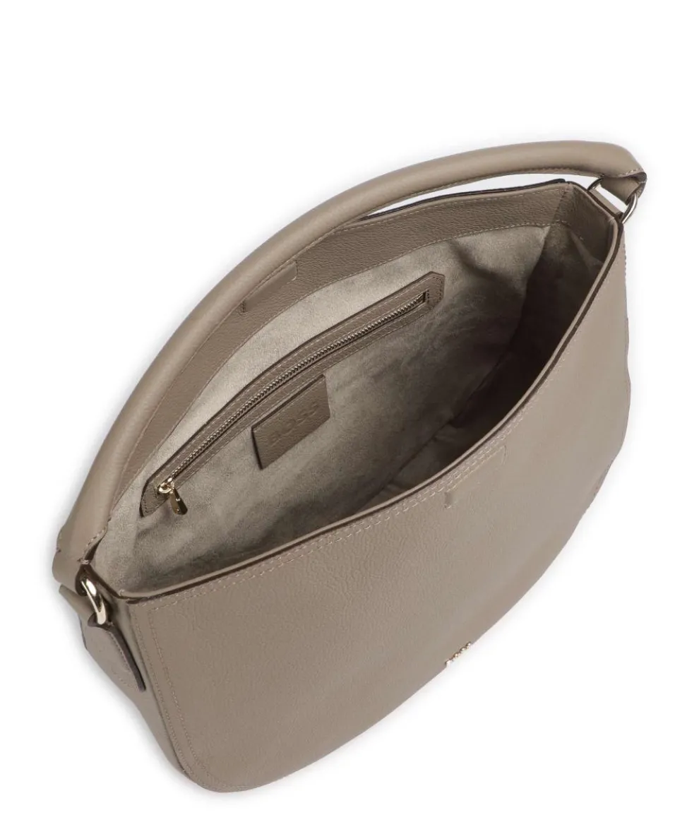 Lenah Beuteltasche genarbtes Rindsleder taupe