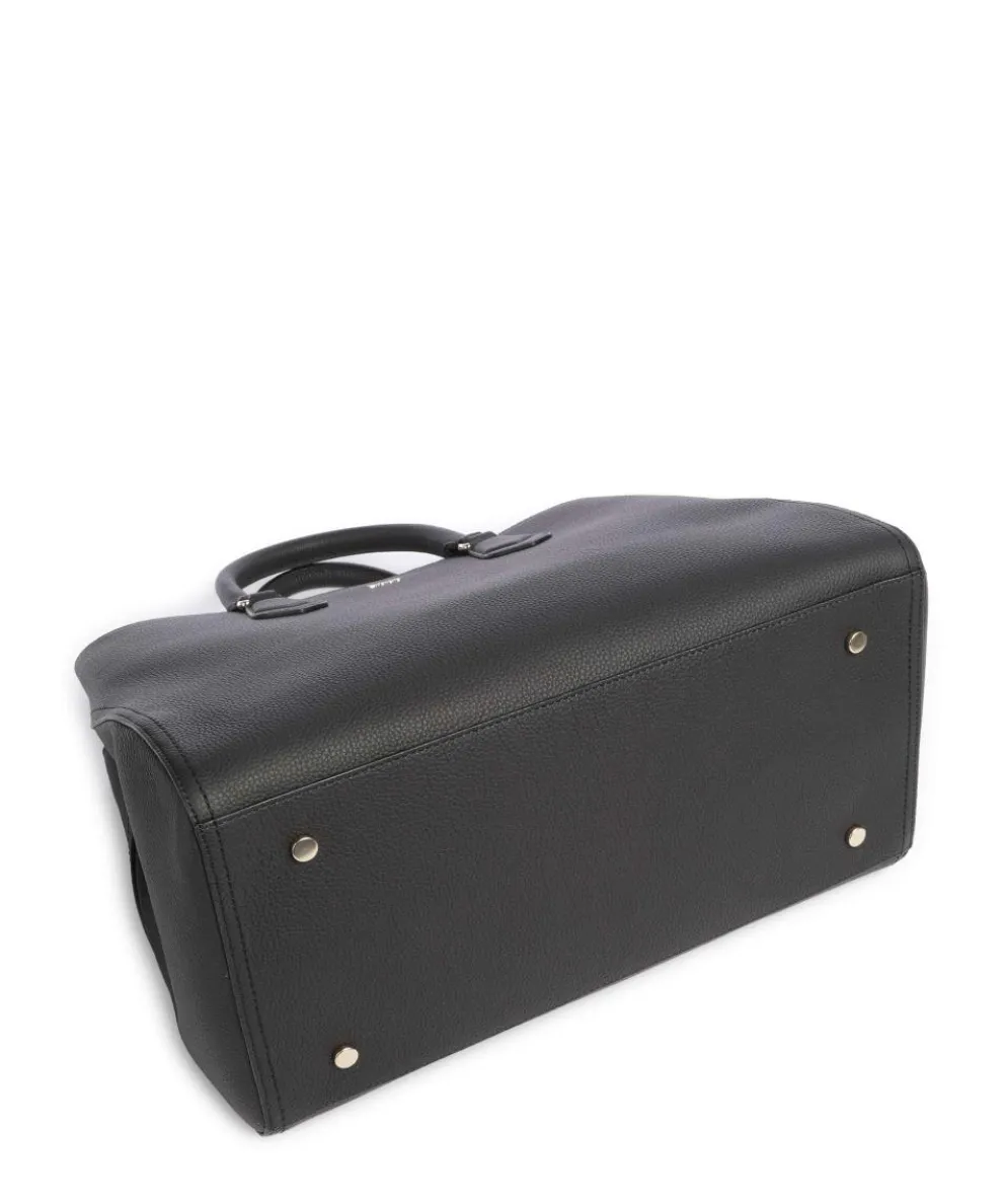 Lenah Handtasche 13″ genarbtes Rindsleder schwarz