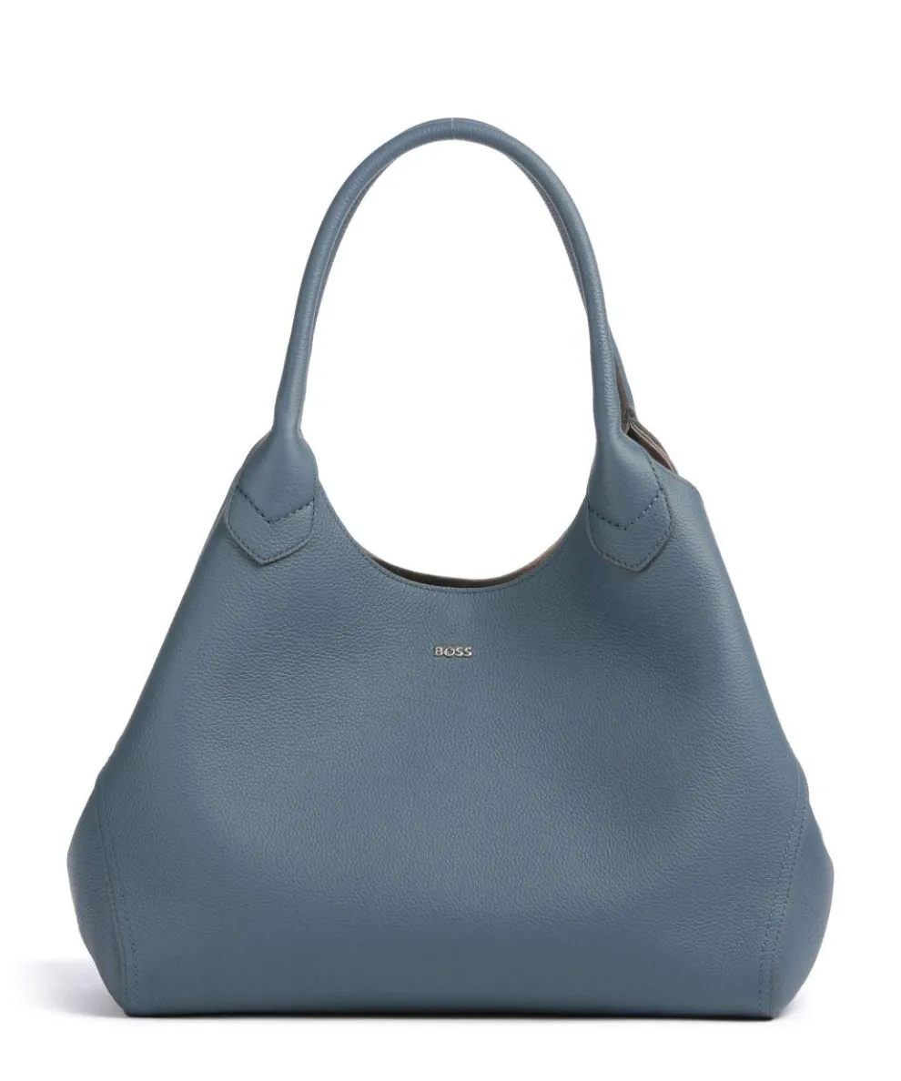 Lenah Shopper genarbtes Rindsleder blaugrau