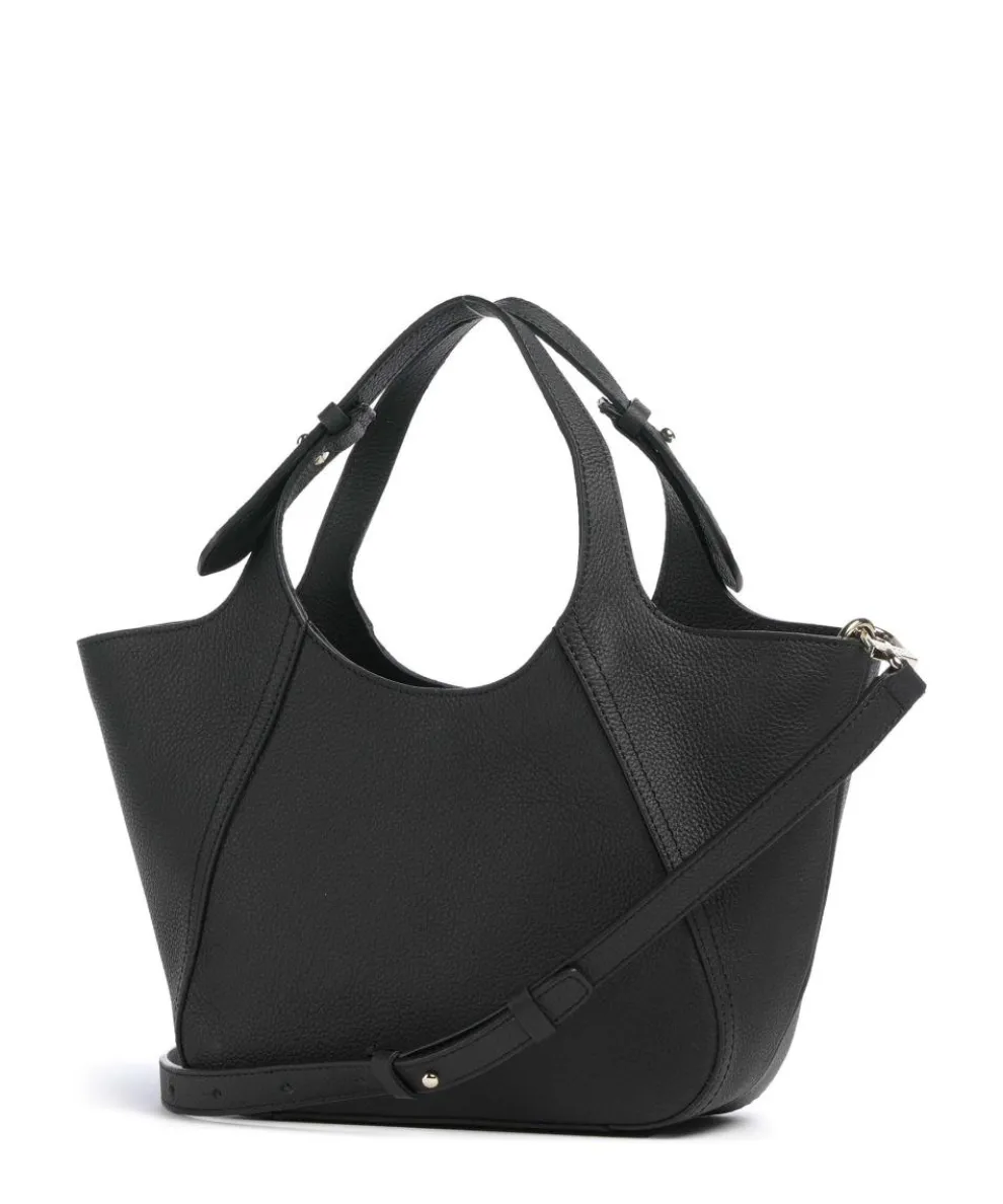 Lenah Small Handtasche genarbtes Rindsleder schwarz