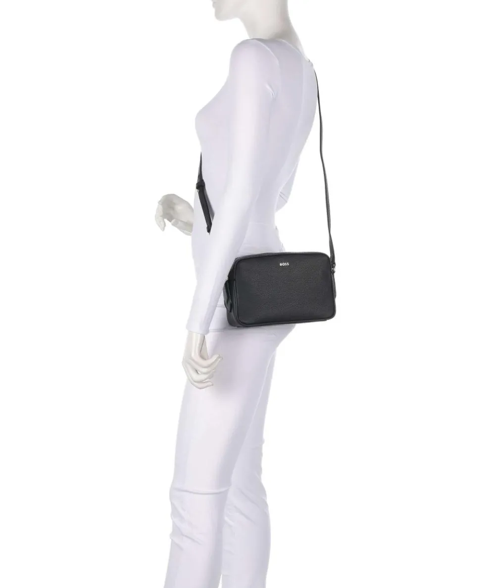 Lenah Umhängetasche genarbtes Rindsleder schwarz