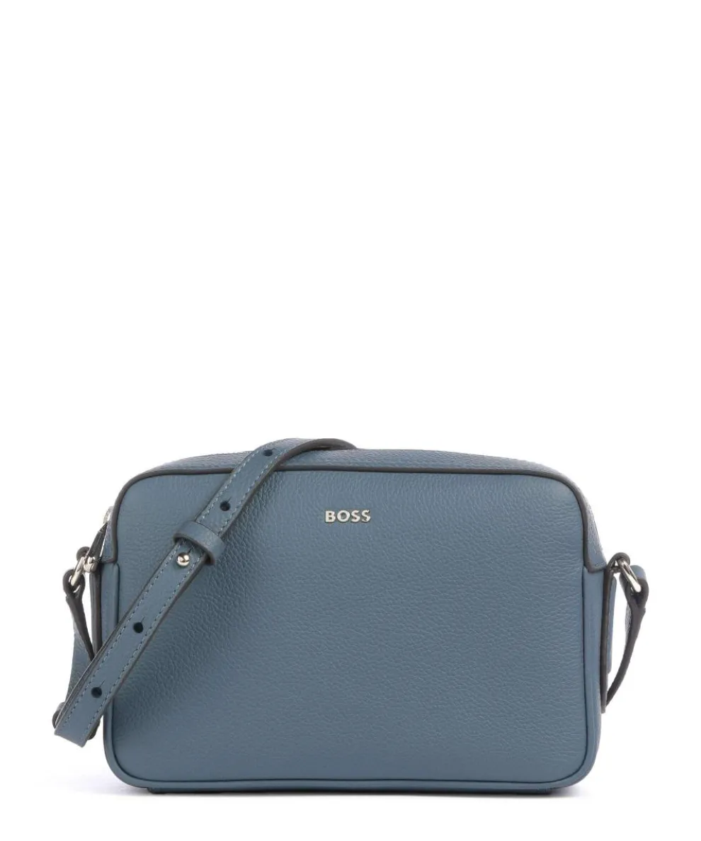 Lenah Umhängetasche genarbtes Rindsleder blaugrau