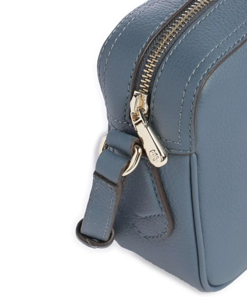 Lenah Umhängetasche genarbtes Rindsleder blaugrau