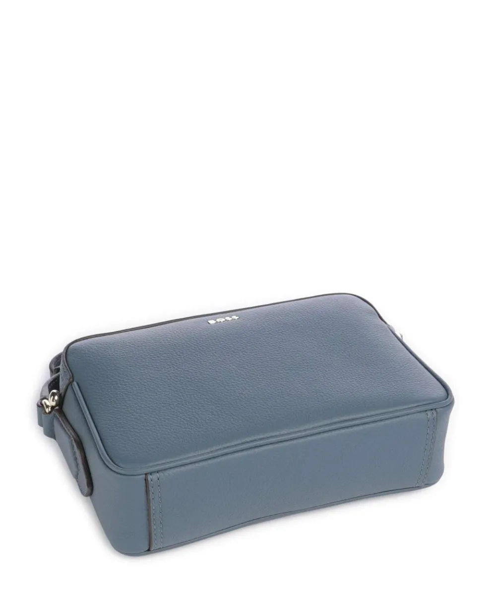 Lenah Umhängetasche genarbtes Rindsleder blaugrau