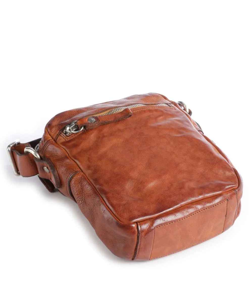 Umhängetasche fein genarbtes Rindsleder cognac