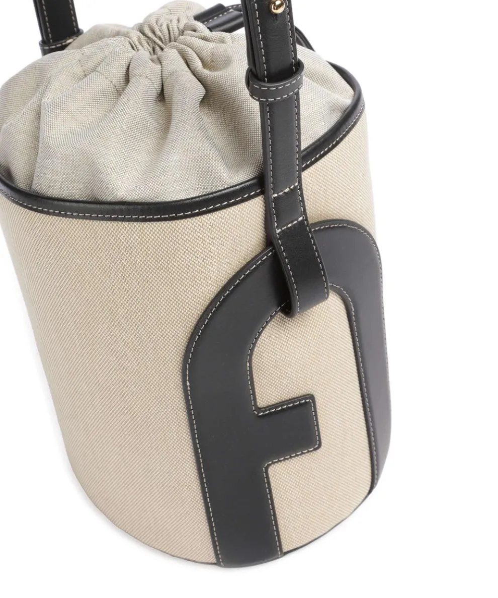 Lido S Bucket bag Canvas beige/schwarz