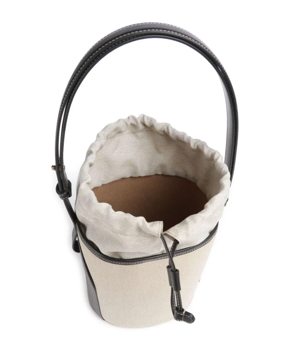 Lido S Bucket bag Canvas beige/schwarz