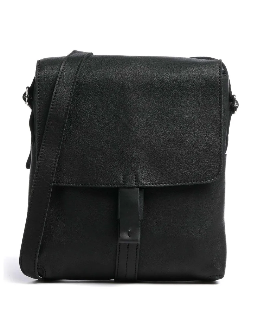 Lift Umhängetasche genarbtes Leder schwarz