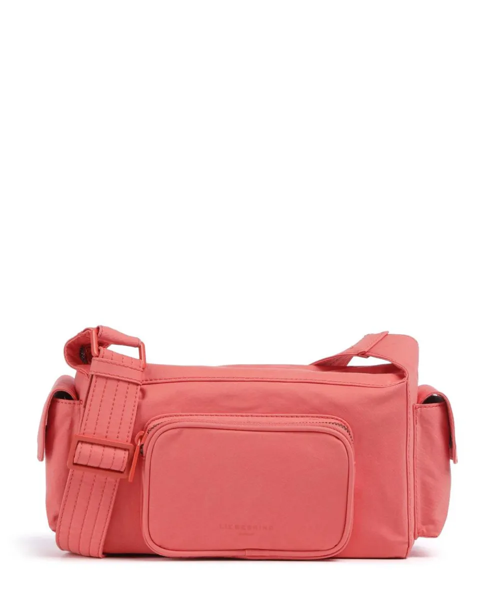 Lila Nylon S Schultertasche Textil koralle