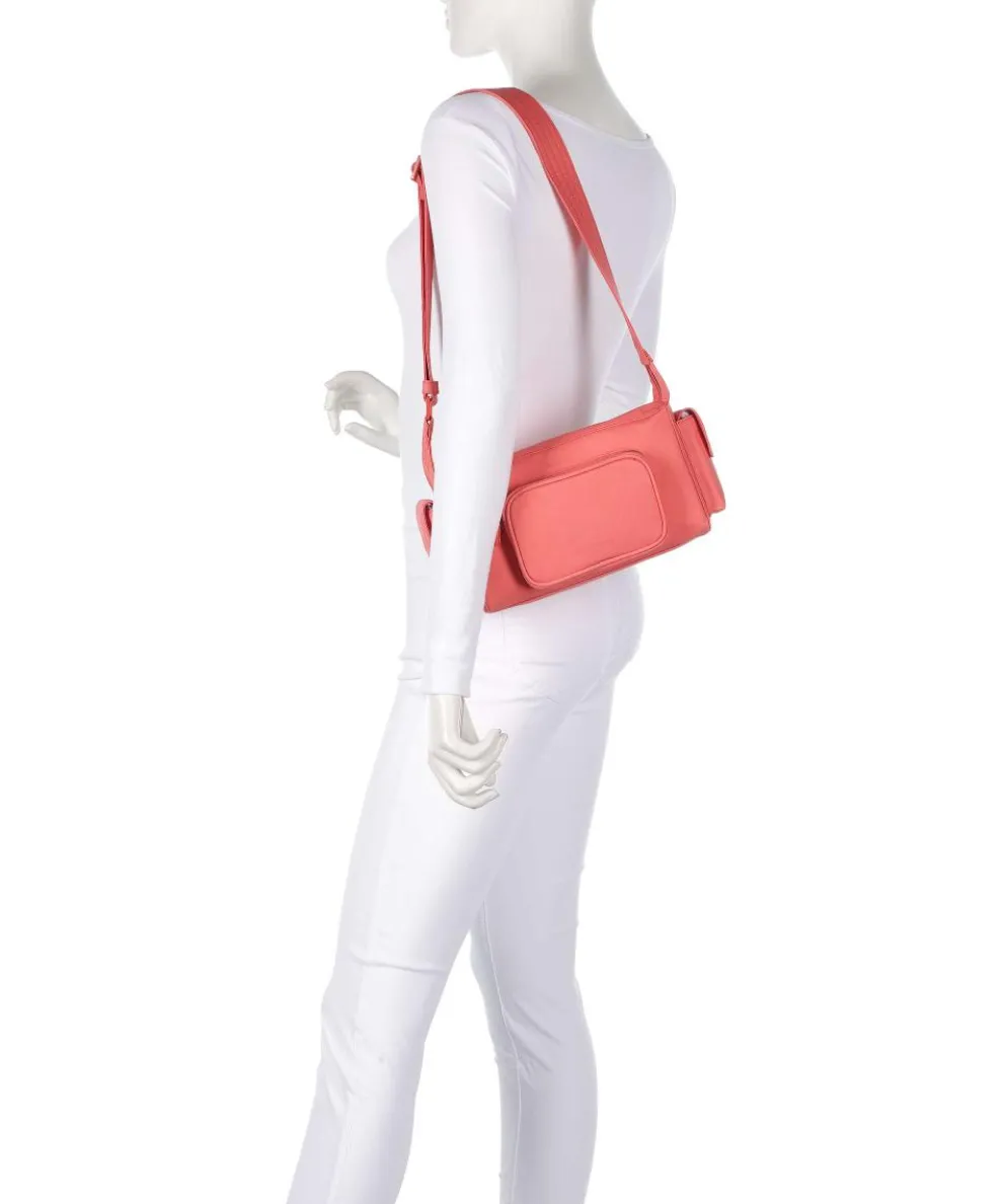 Lila Nylon S Schultertasche Textil koralle