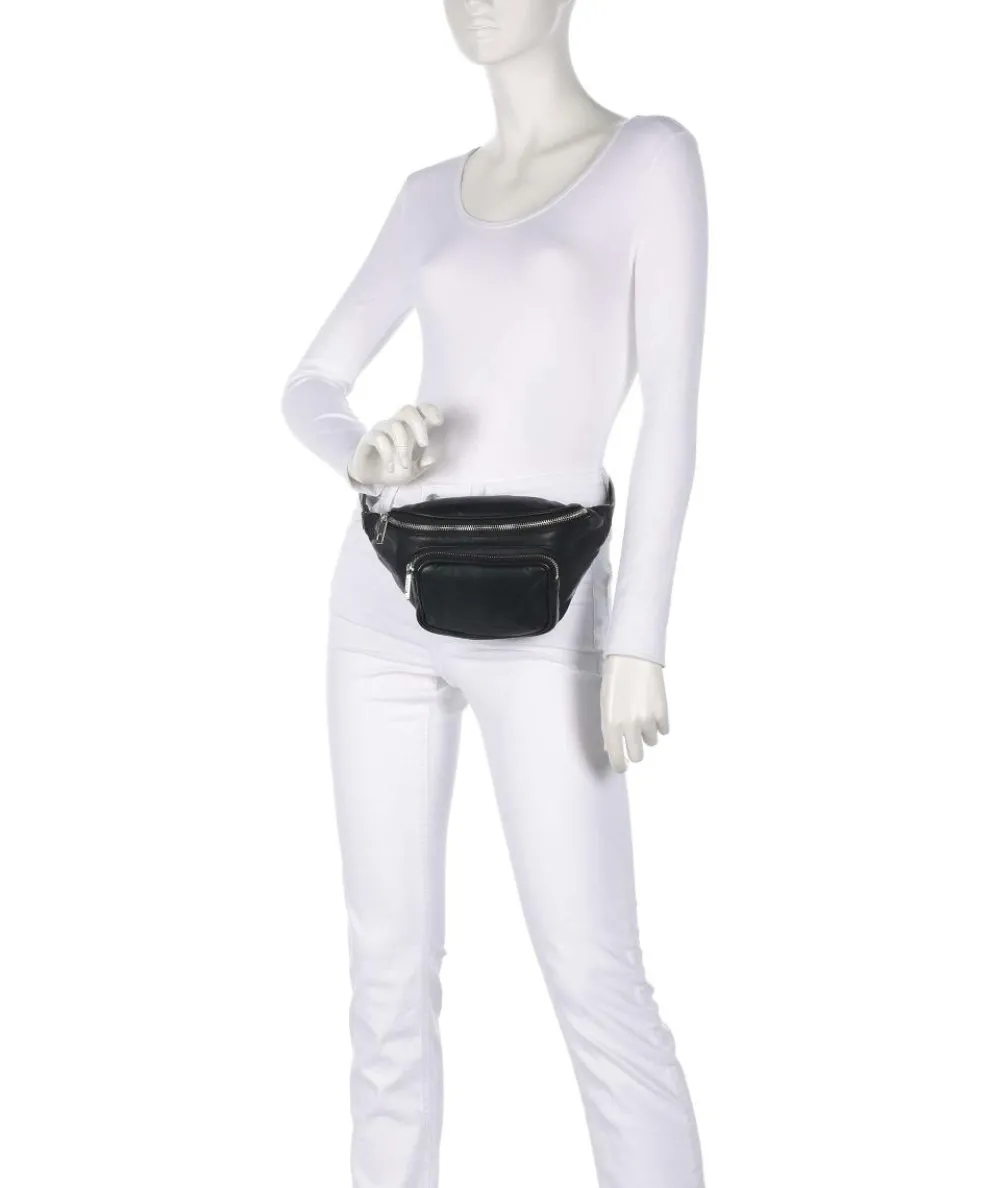 Lila Sheep Natural M Gürteltasche Schafsleder schwarz