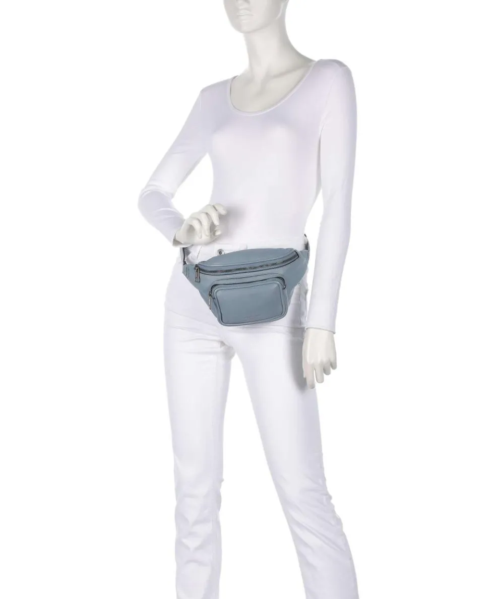 Lila Sheep Natural M Gürteltasche Schafsleder blaugrau